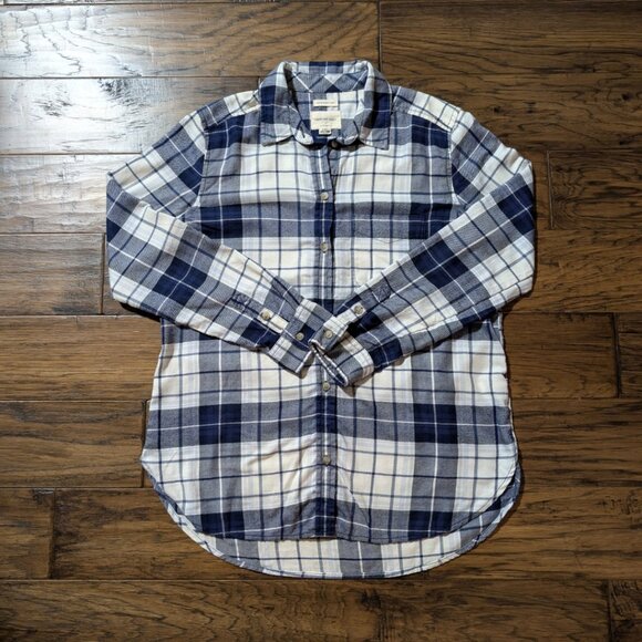 American Eagle Ahh-mazingly soft plaid shirt navy size medium - Picture 16 of 16